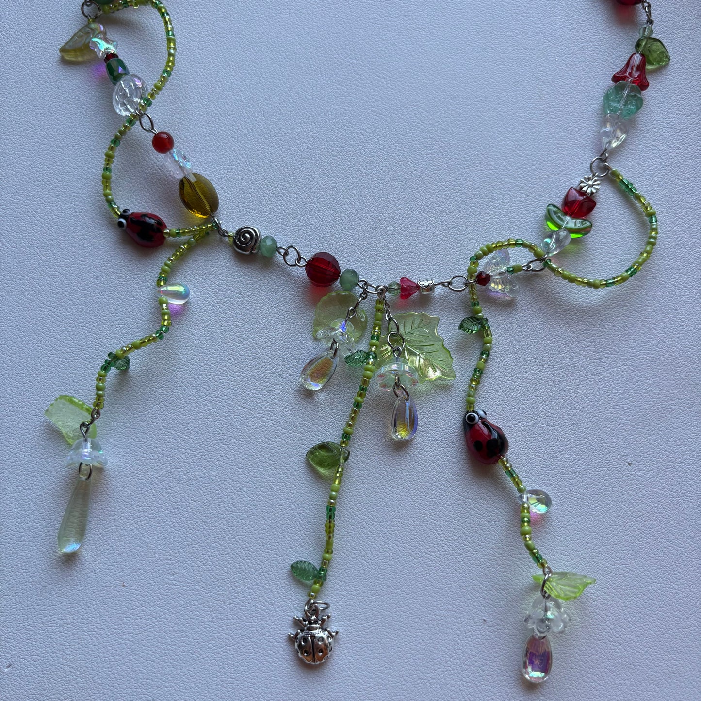 ladybug garden necklace