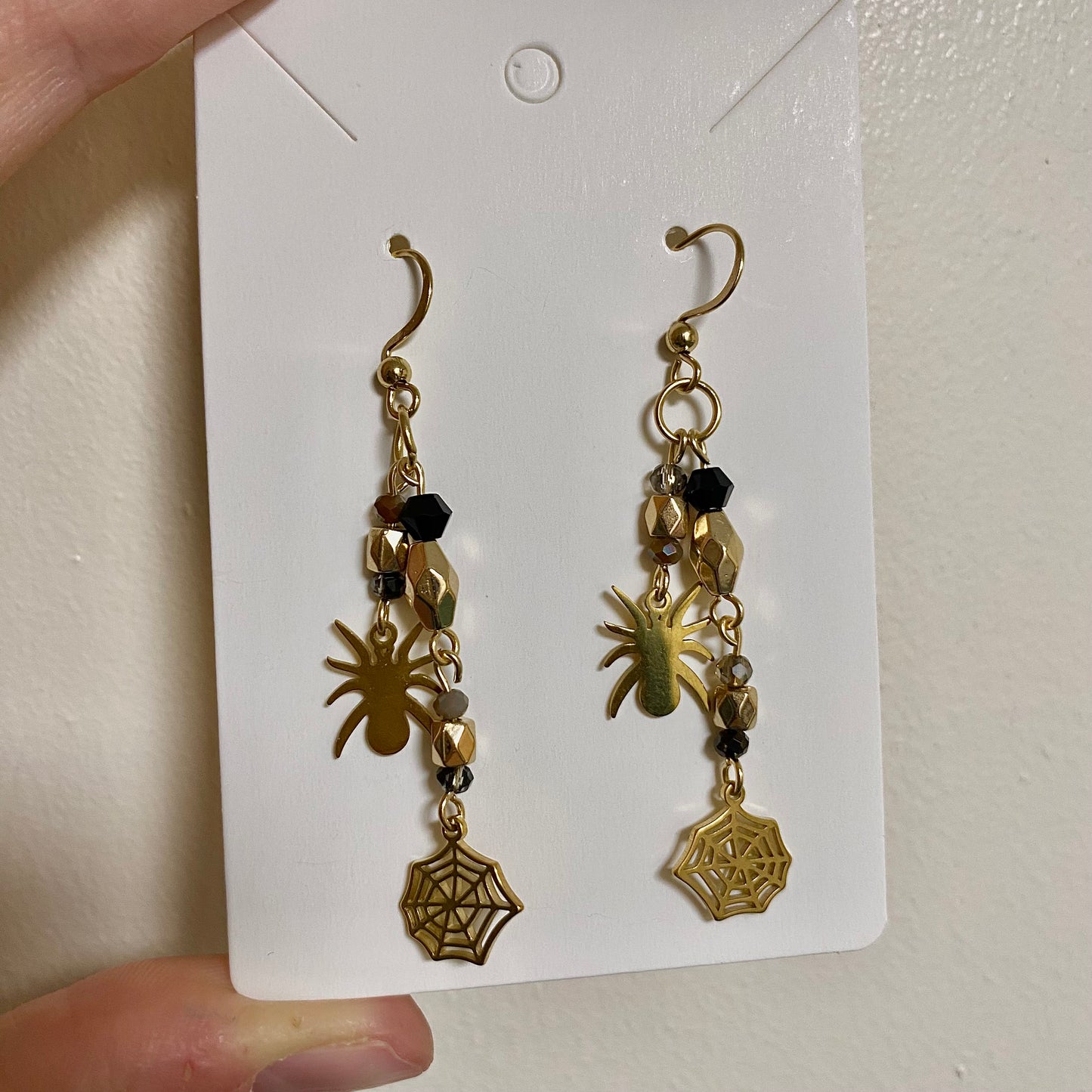 *spiderweb dangle earrings