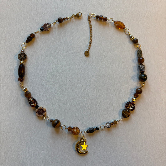 sunset in the 70s bohemian necklace