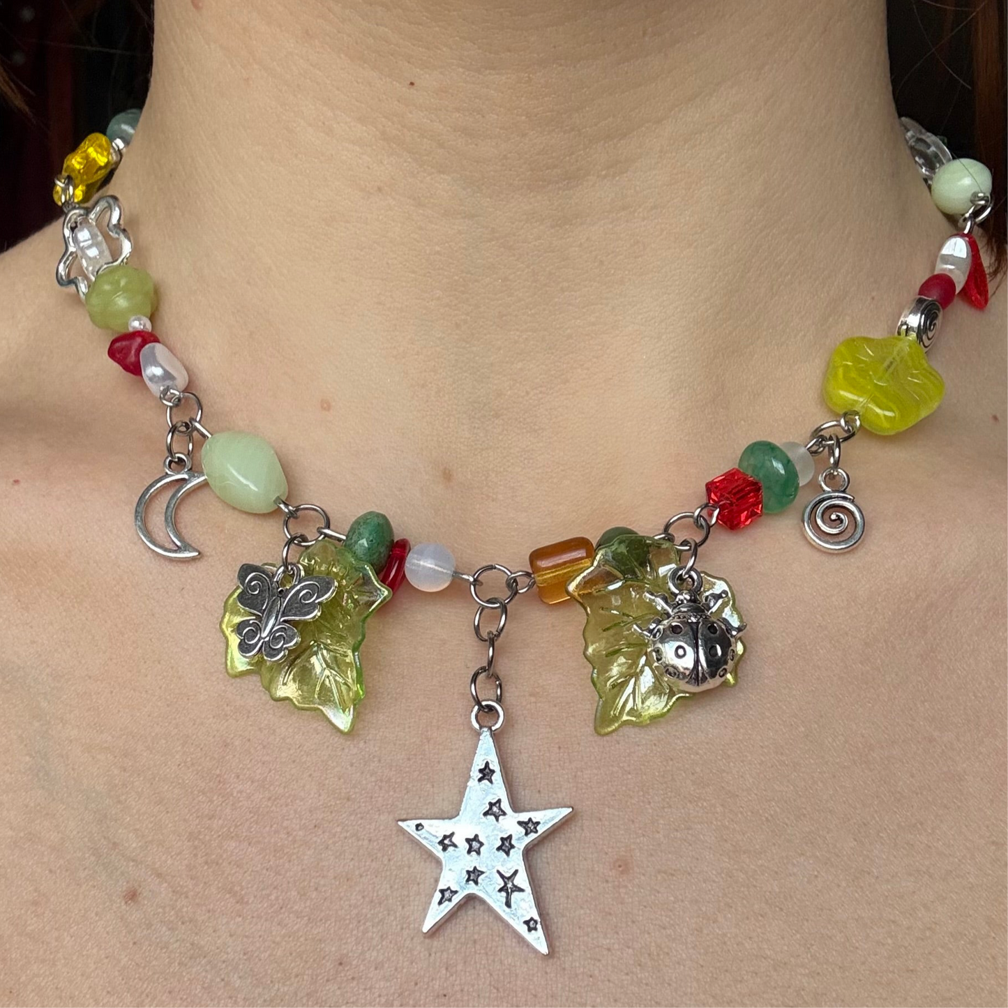e’s ladybug necklace
