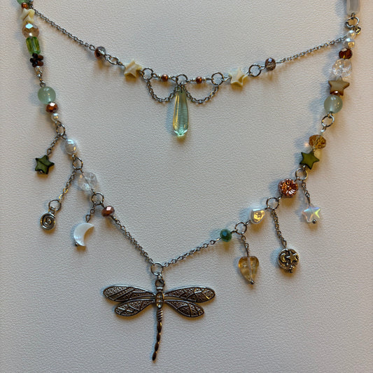 dragonfly necklace silver