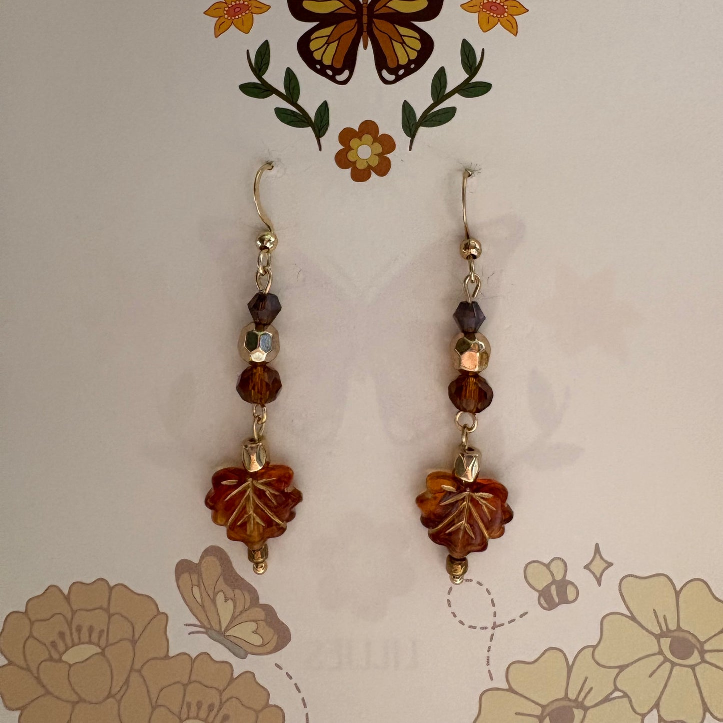 all the leaves are brown earrings
