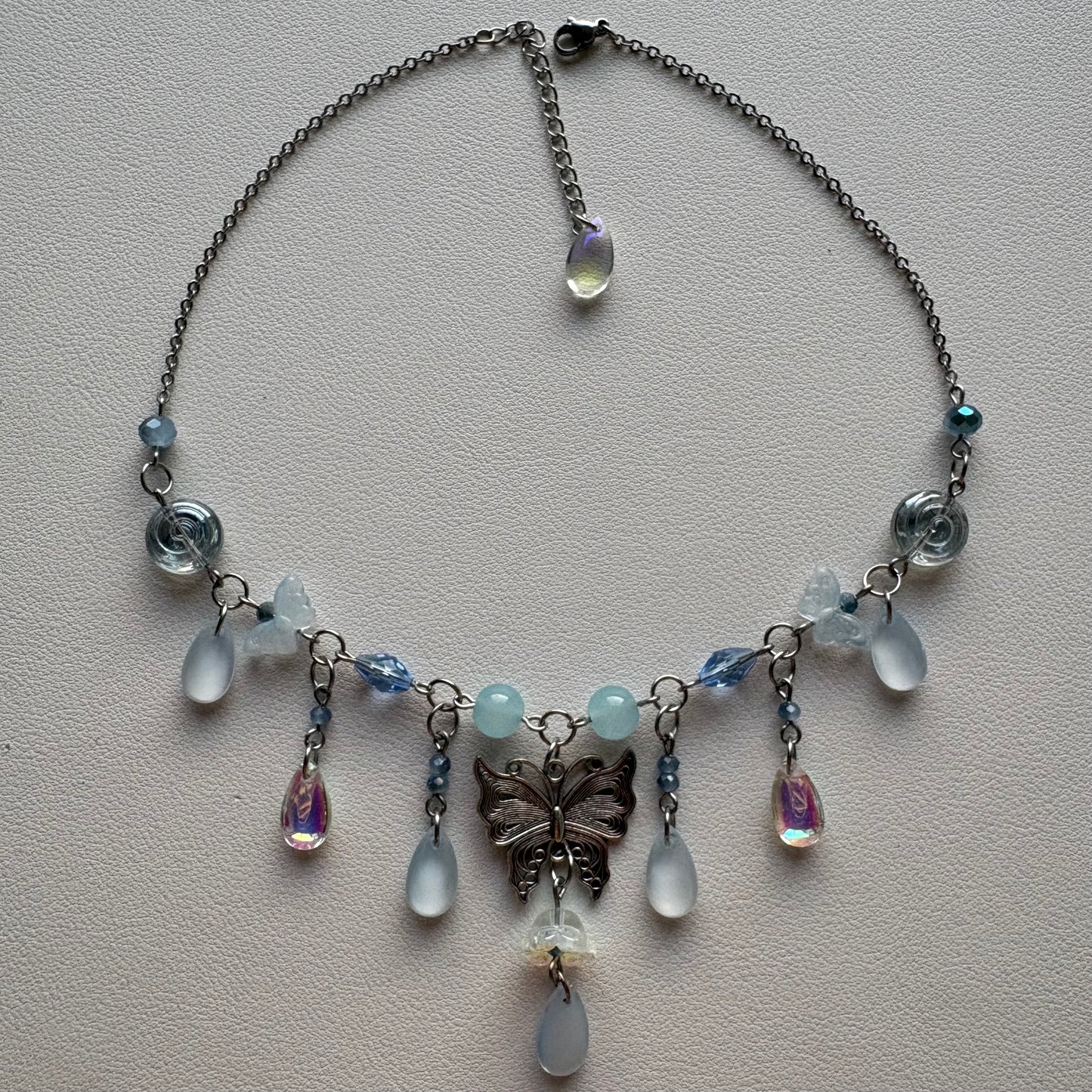 blue butterfly necklace