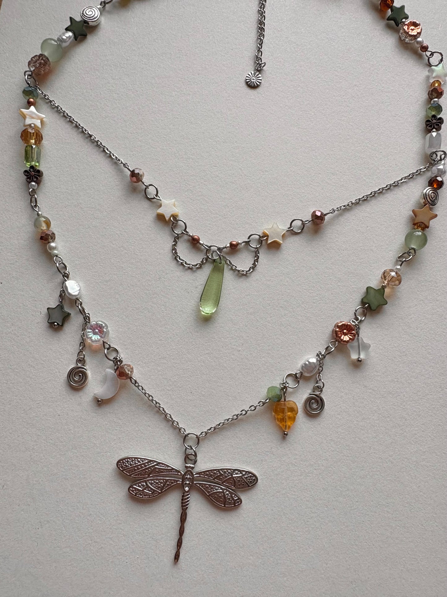 dragonfly necklace silver
