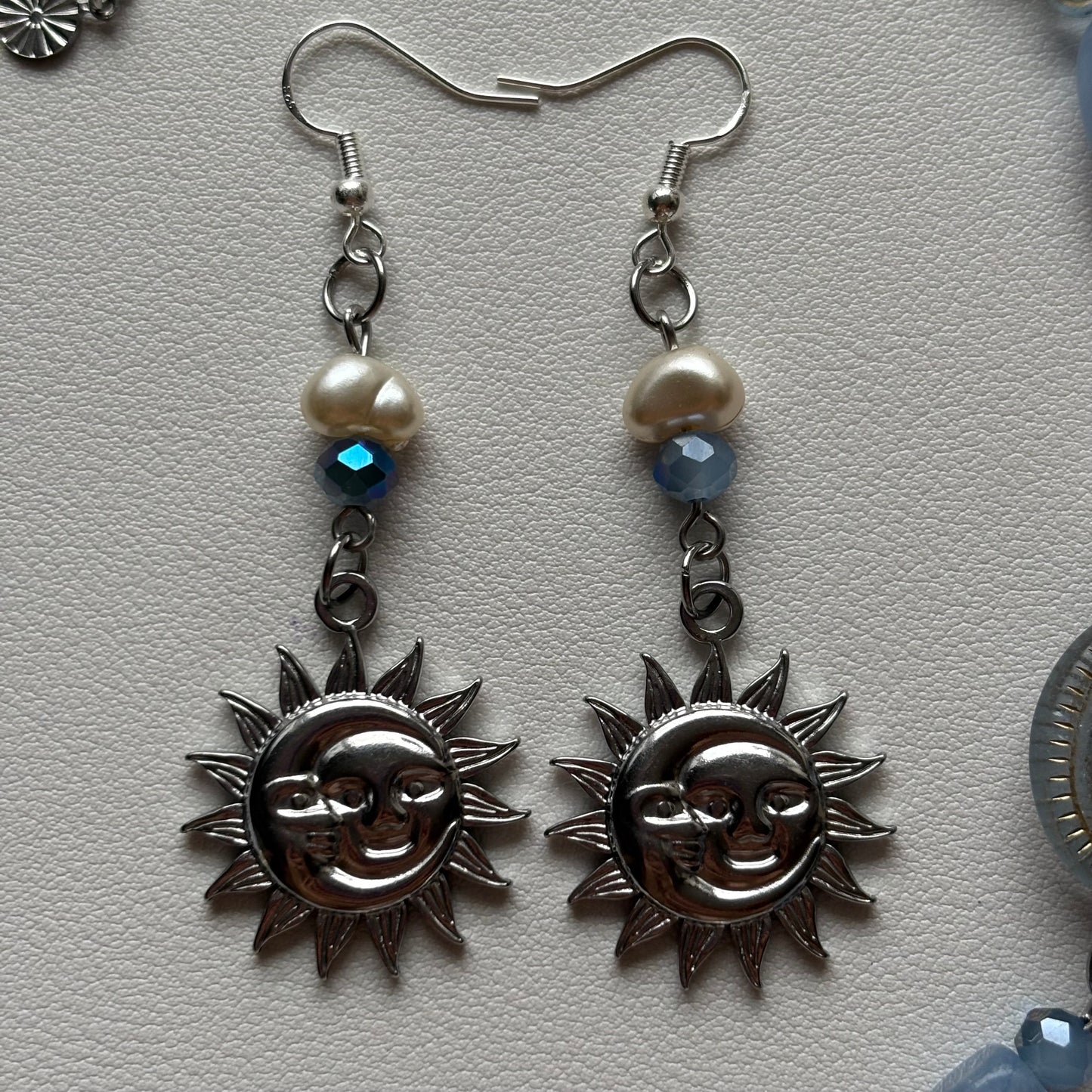 silver honeycomb earrings