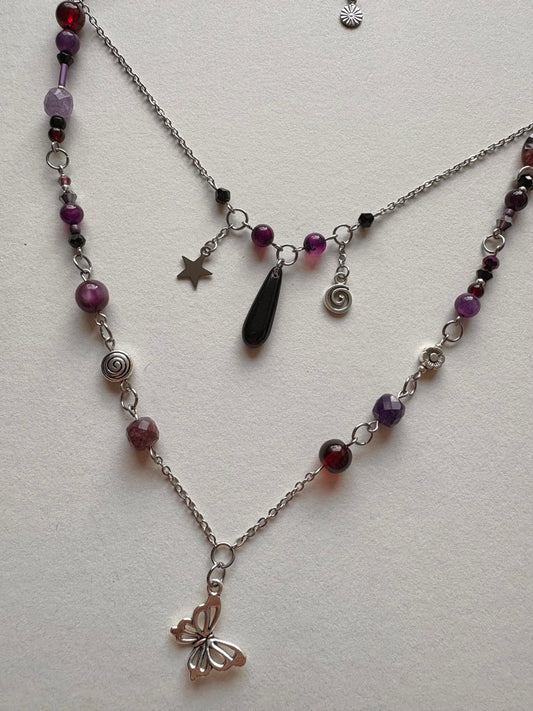 leather and lace necklace