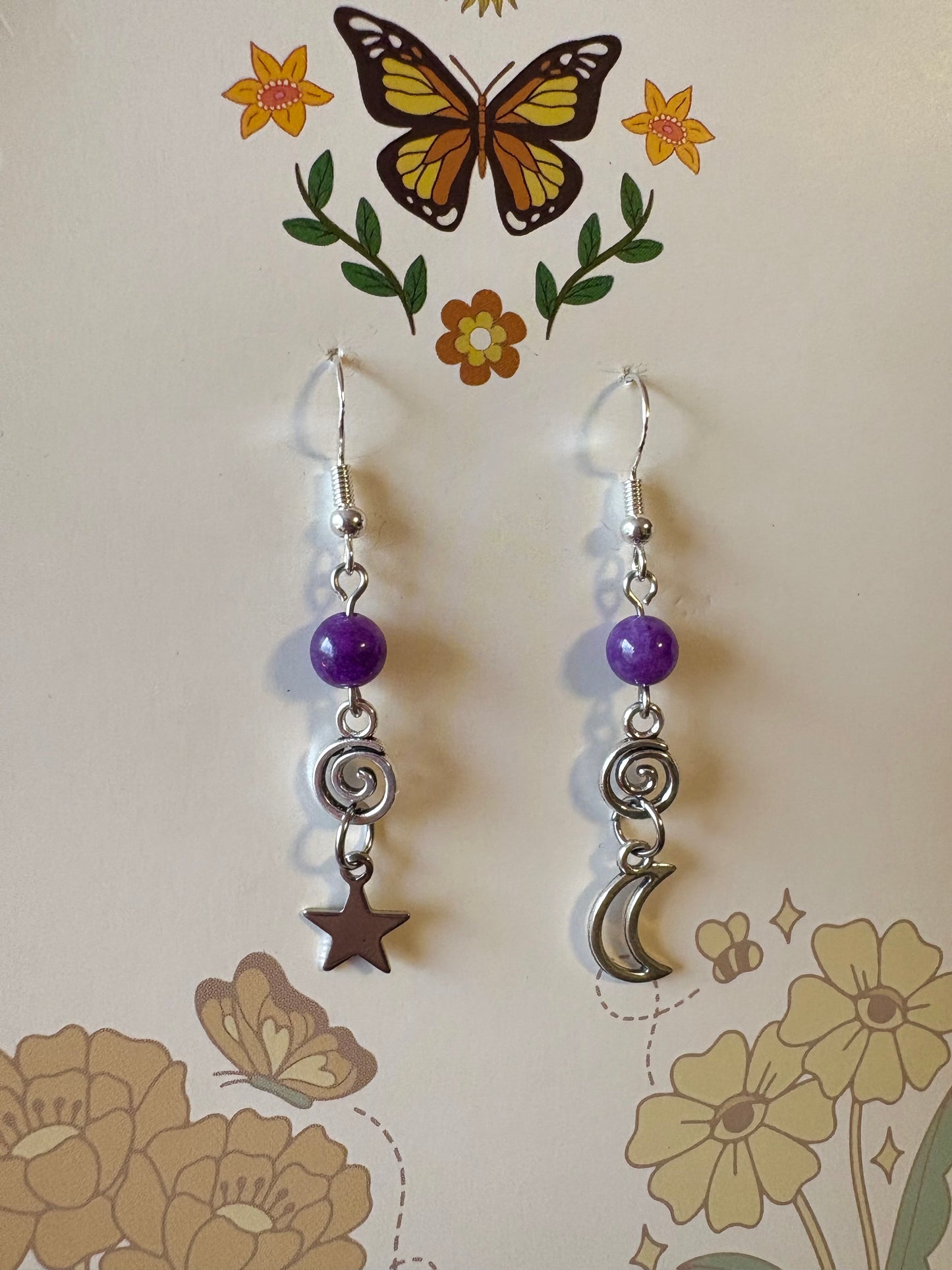 celestial swirl earrings