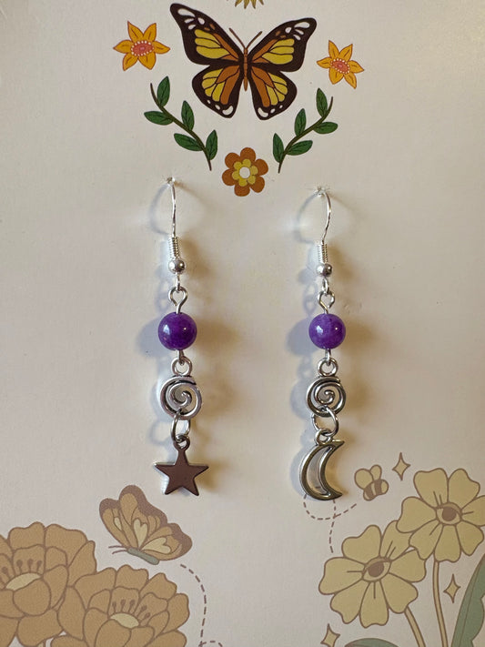celestial swirl earrings