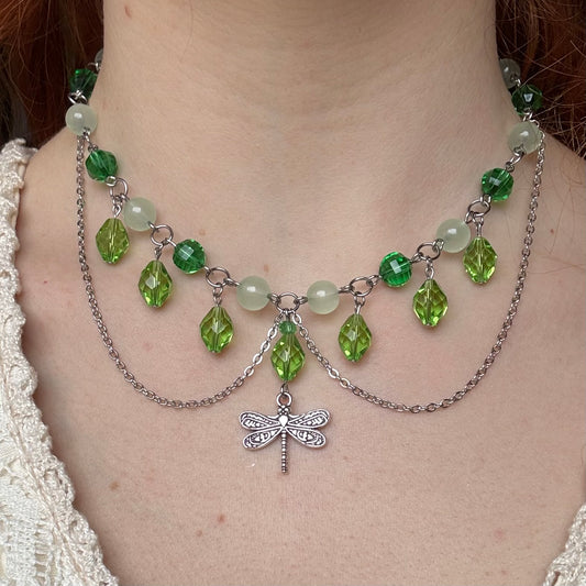 spring dragonfly necklace