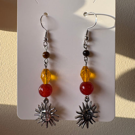 silver sunrise in the 70s earrings