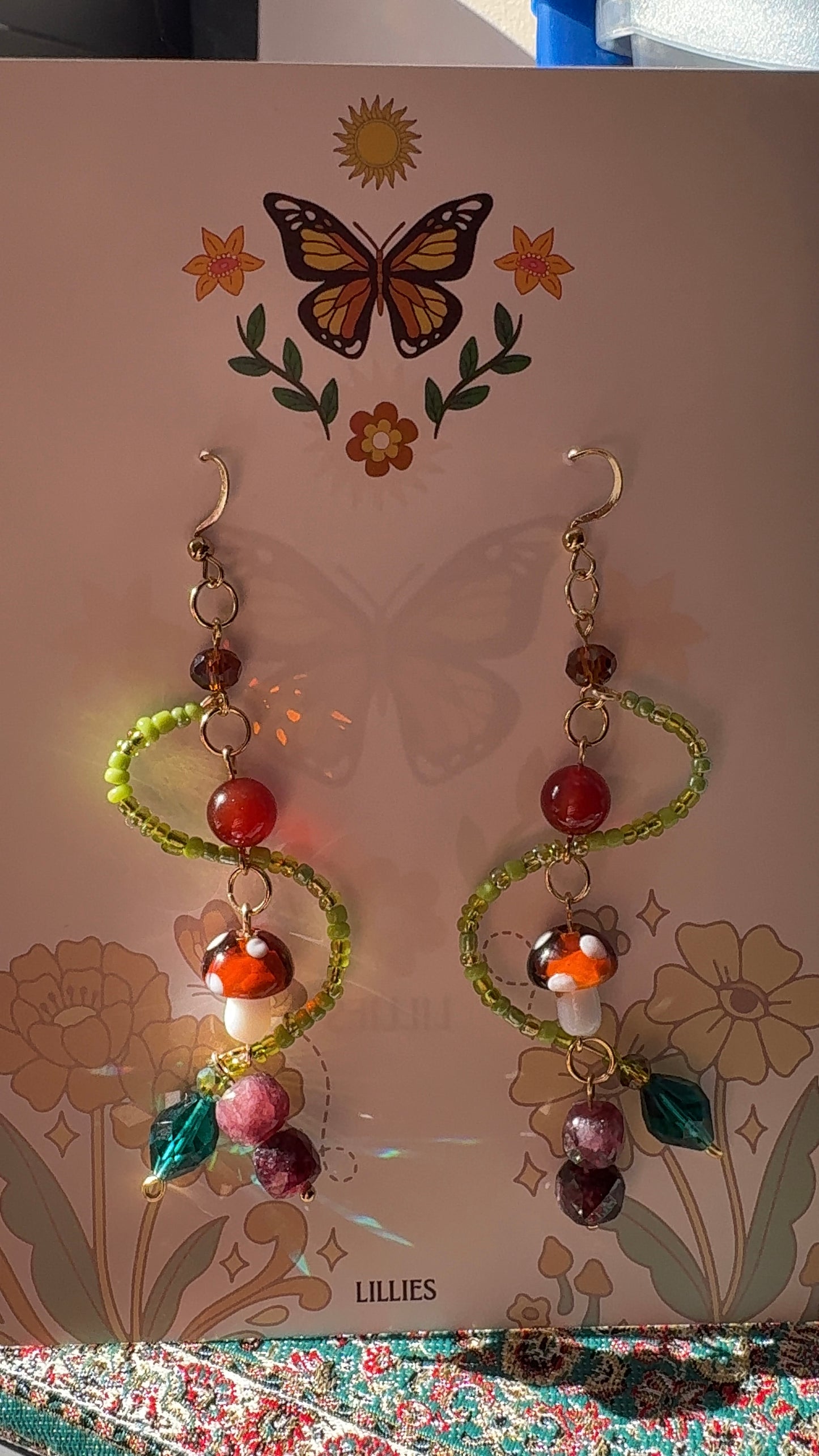 mushroom earrings