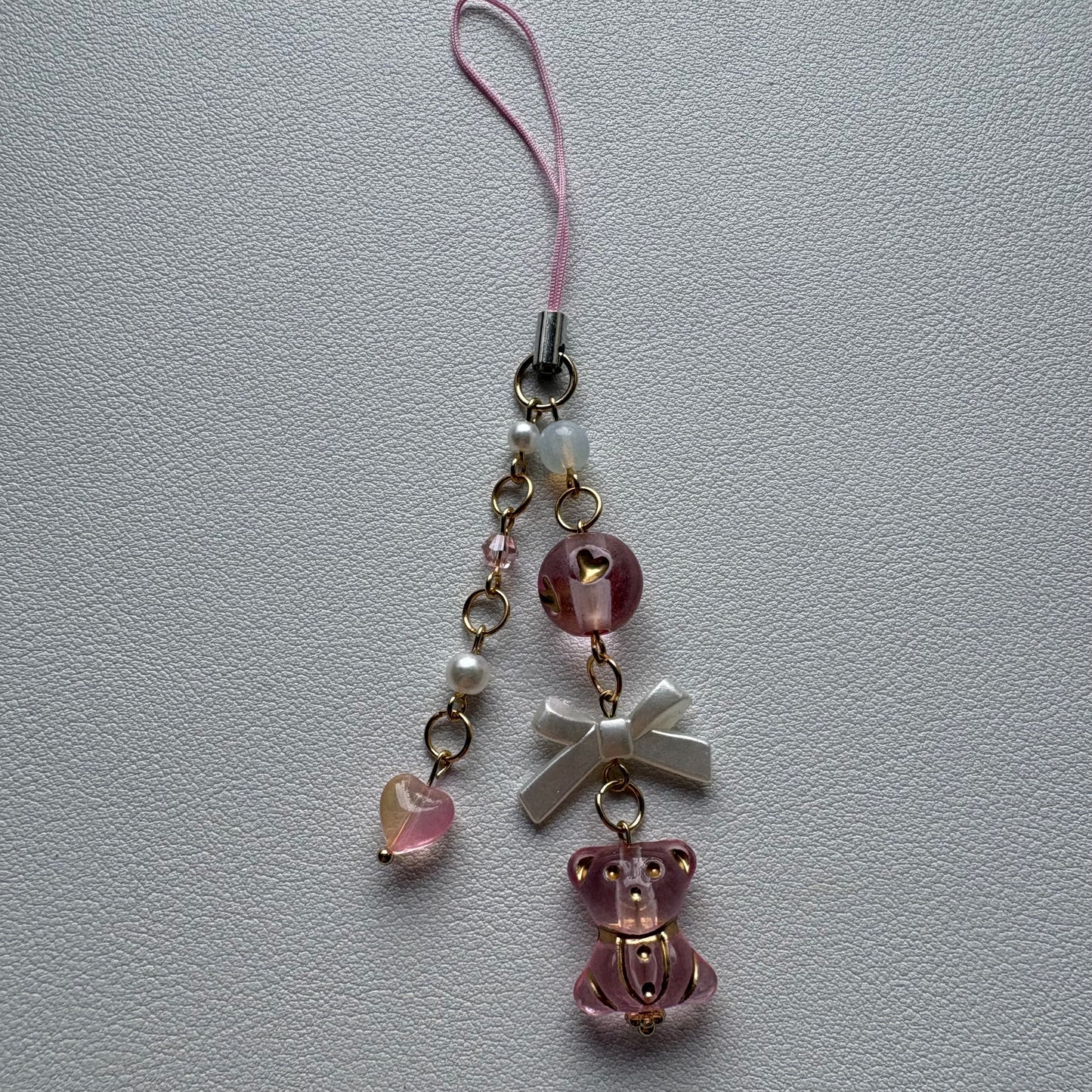 ily beary much phone charm