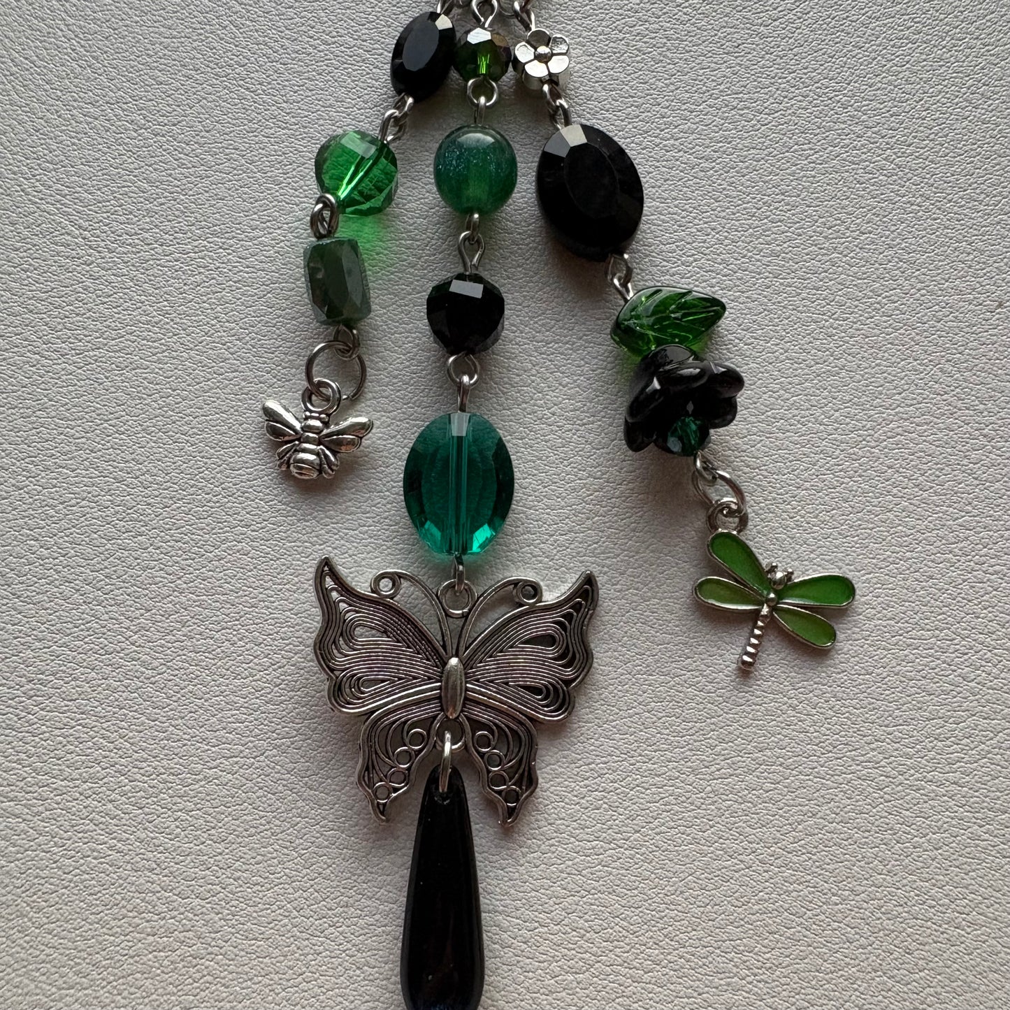 dark butterfly keychain