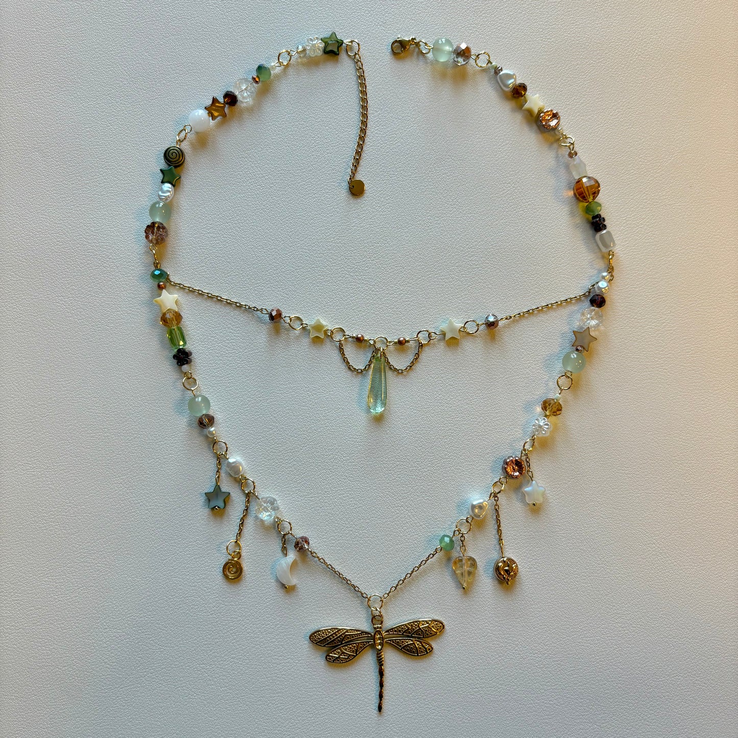 dragonfly necklace gold