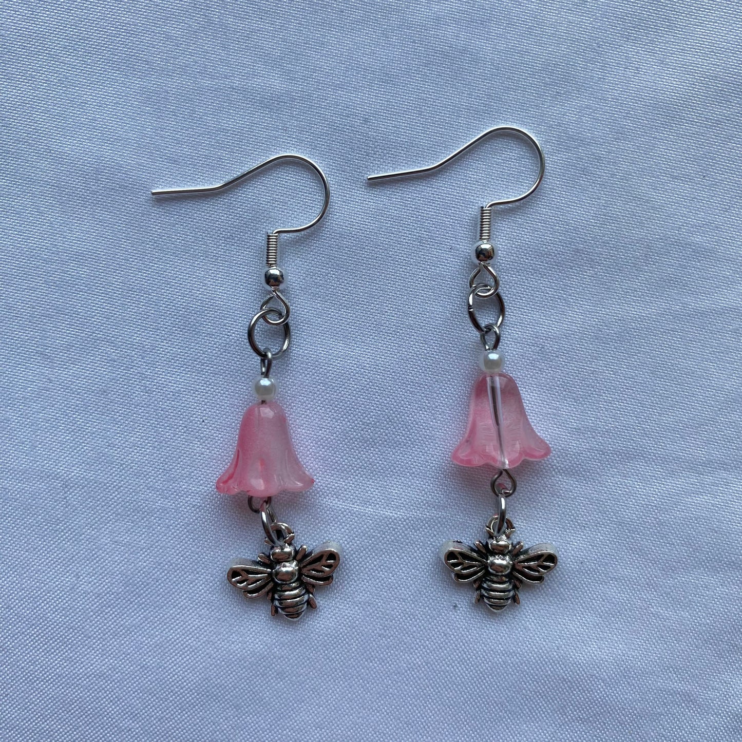 bee mine silver earrings