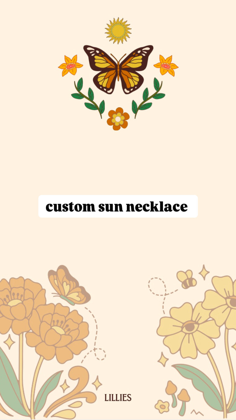 custom sun necklace